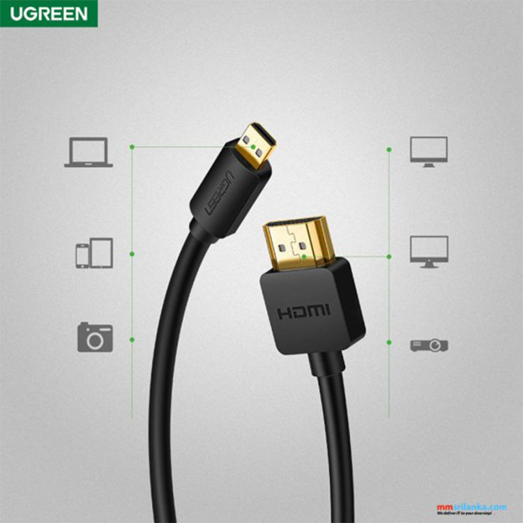 Ugreen 30102 Micro HDMI Male To HDMI Male 1.5m Cable