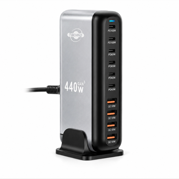 Techno USB Fast Charging Station 440W UK