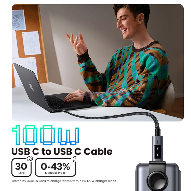 Ugreen 2M 100W Uno Type-C to Type-C PD Fast Charging Cable
