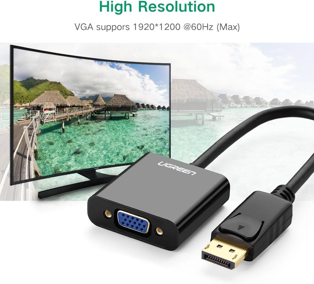 UGREEN DP Male to VGA Female Converter – DP109 (20415)