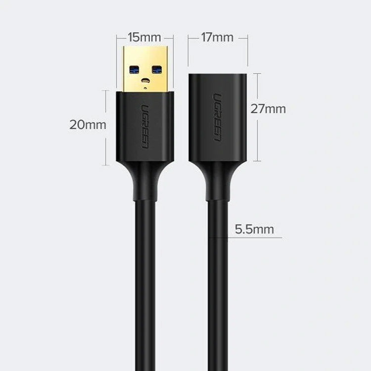 UGREEN USB 3.0 Extension Male Cable 3m (Black)