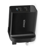 Anker 24W 2-Port USB Charger UK Black with Offline Pack