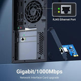 Ugreen 30771 Gigabit 10/100/1000Mbps PCI Express Network Adapter