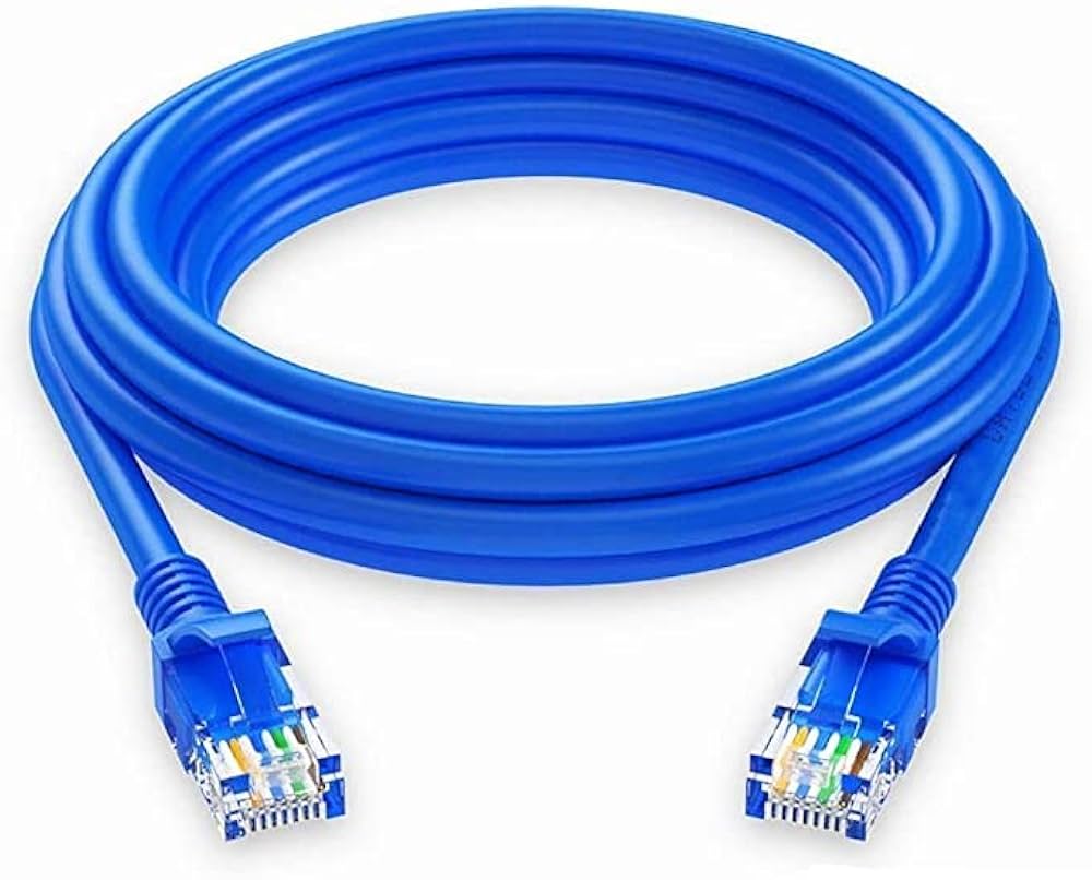 Techno Deluxe Cat6 UTP Ethernet Cable – 1.5M High-Speed RJ45 Network Patch Cord (Blue)
