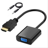 HDMI Male to VGA Female Adapter with 3.5mm Audio – Black