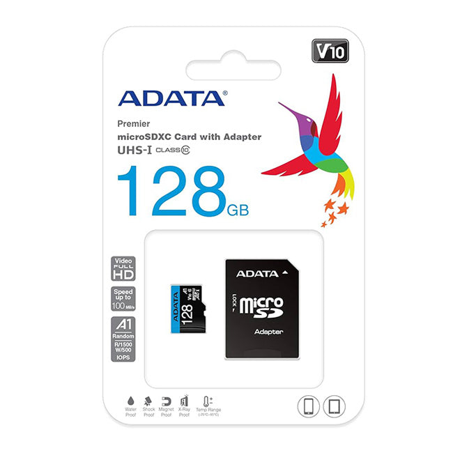 Adata Micro SD Card 128GB Class 10