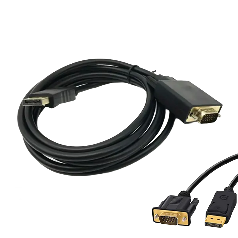 DisplayPort Male to VGA Female Adapter Cable – Black