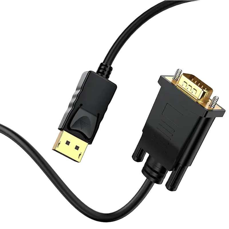 DisplayPort Male to VGA Female Adapter Cable – Black