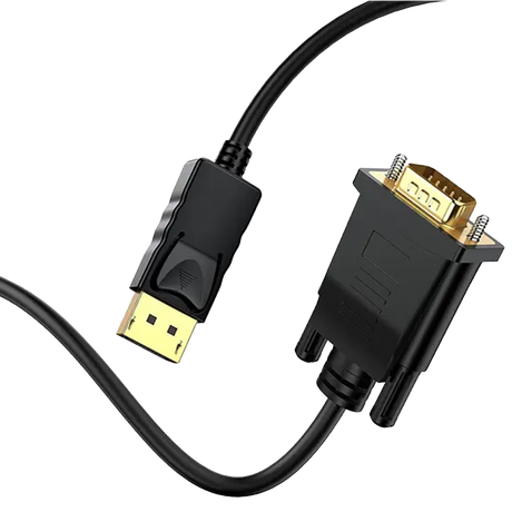 DisplayPort Male to VGA Female Adapter Cable – Black
