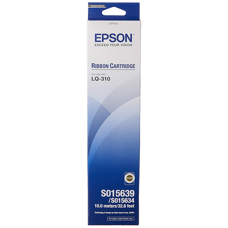 Genuine EPSON LQ-310 Ribbon Cartridge Black (S015639 / S015634)