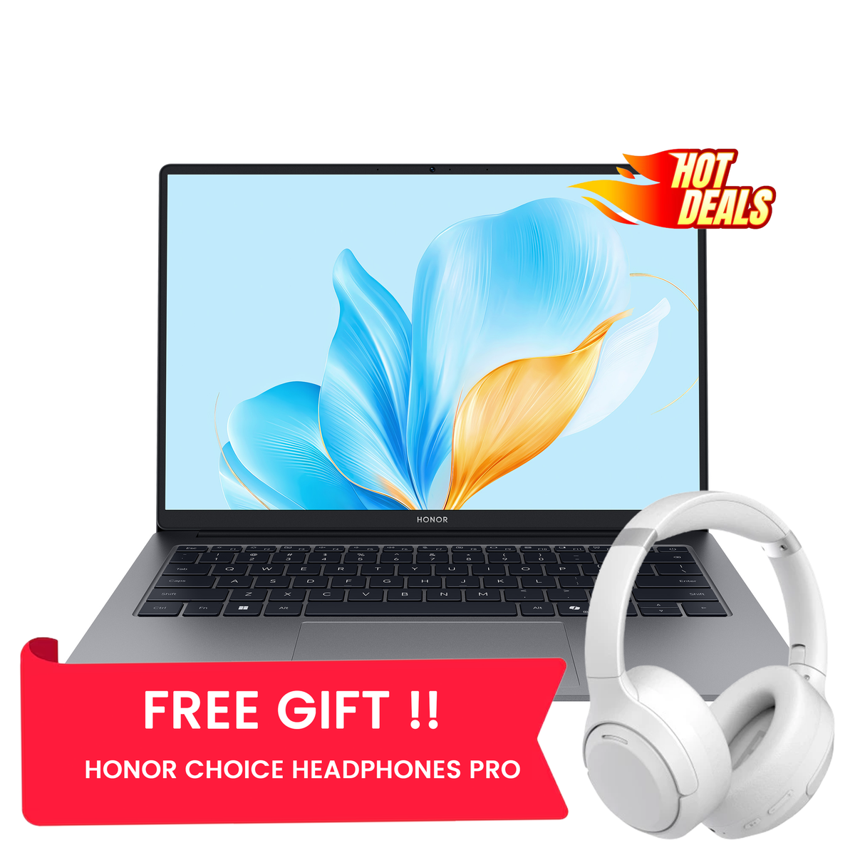 HONOR MagicBook X16 2025 Laptop – Intel Core i5-13420H, 16GB RAM, 512GB NVMe SSD, 16” FHD+ IPS, Windows 11 Home – Grey
