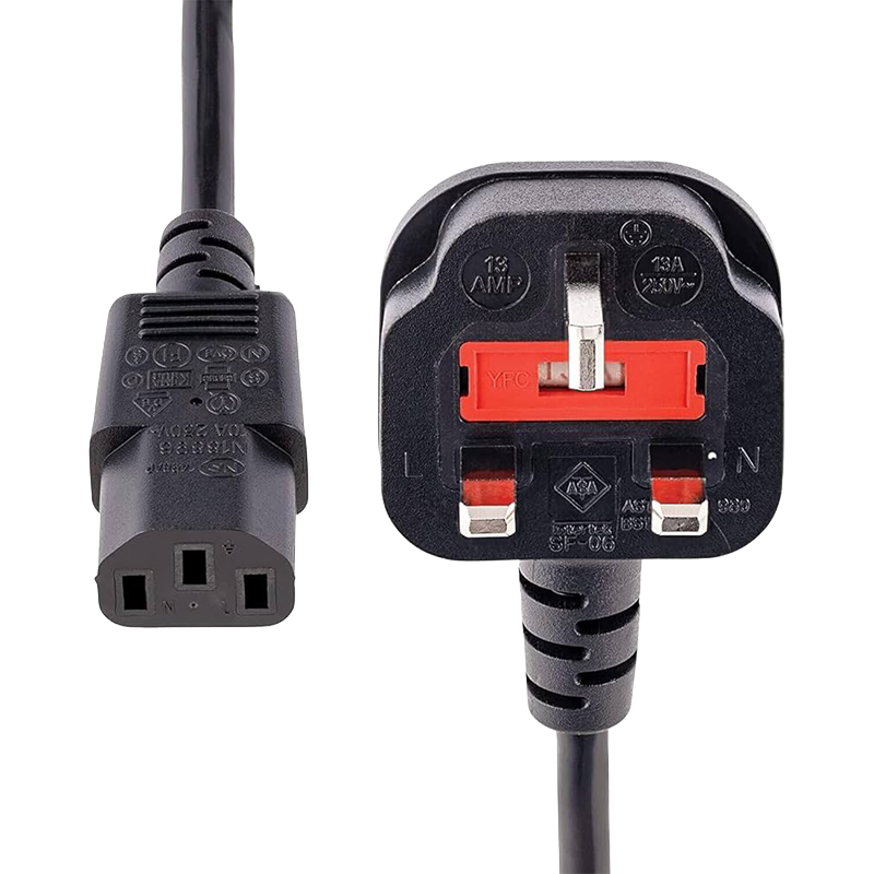 TECHNO Deluxe UK 3-Pin to C13 Power Cable (1.5M) – Black