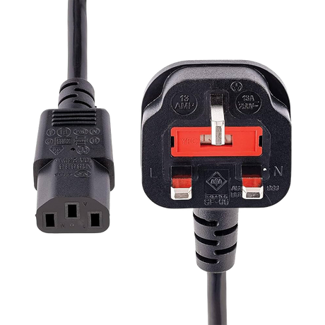 TECHNO Deluxe UK 3-Pin to C13 Power Cable (1.5M) – Black