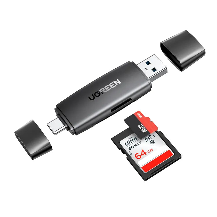 UGREEN 3.0 TF/SD Type-C and USB Multifunction Card Reader - 80191