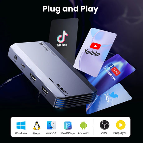 UGREEN 4K UHD 60Hz HDMI Video Capture Card – CM700 (25173)