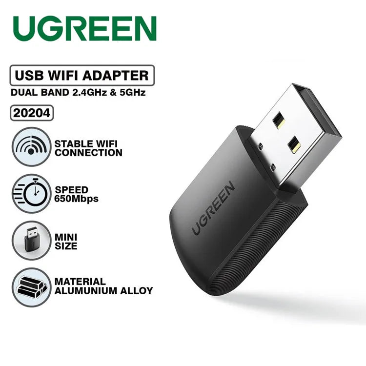 UGREEN AC650 11ac Dual-Band Wireless USB Adapter