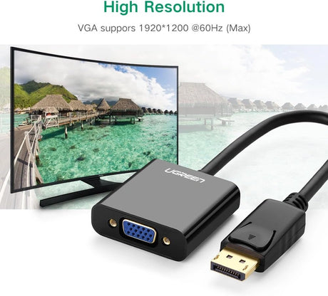UGREEN DP Male to VGA Female Converter – DP109 (20415)
