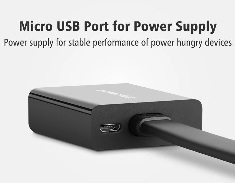 UGREEN DVI (24+1) Male to VGA Female Active Converter – MM108 (40259)