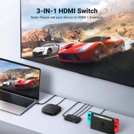 UGREEN HDMI Switcher 3 In 1 Out 4K@30Hz – CM332