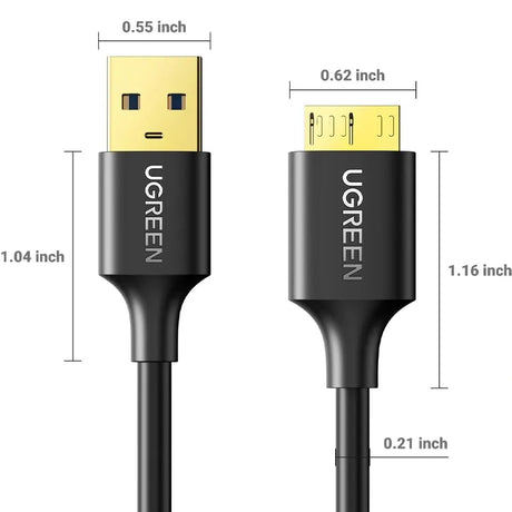 UGREEN USB 3.0 A Male to Micro USB 3.0 Male Cable 0.5m (Black) - 10840