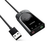 UGREEN USB External Stereo Sound Adapter 15cm (CM129) – USB to 3.5mm Audio Adapter