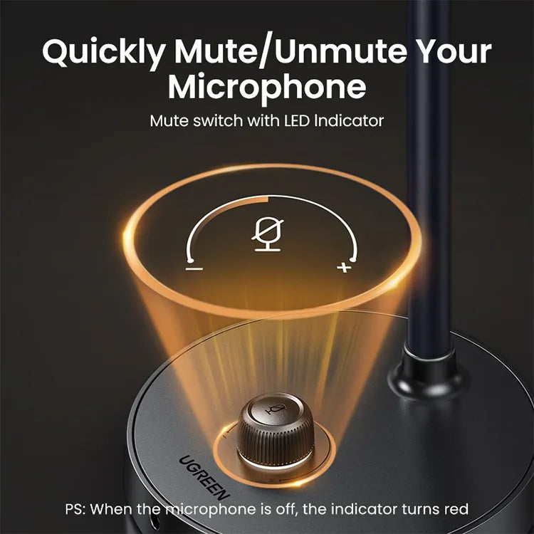 UGREEN USB microphone with stand : 90416