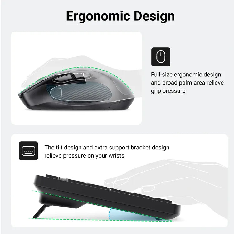 UGREEN Wireless Keyboard and Mouse Combo