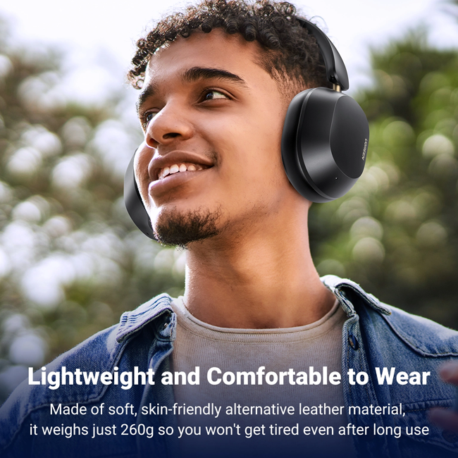 UGREEN HiTune Max5c Hybrid Active Noise-Cancelling Headphones Black