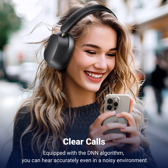 UGREEN HiTune Max5c Hybrid Active Noise-Cancelling Headphones Black