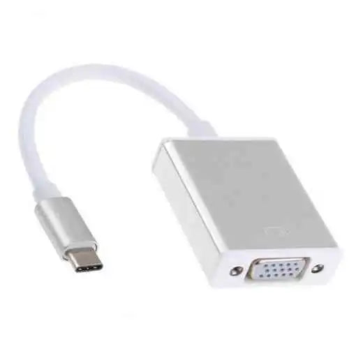 USB 3.1 Type-C to VGA Female Adapter – Silver