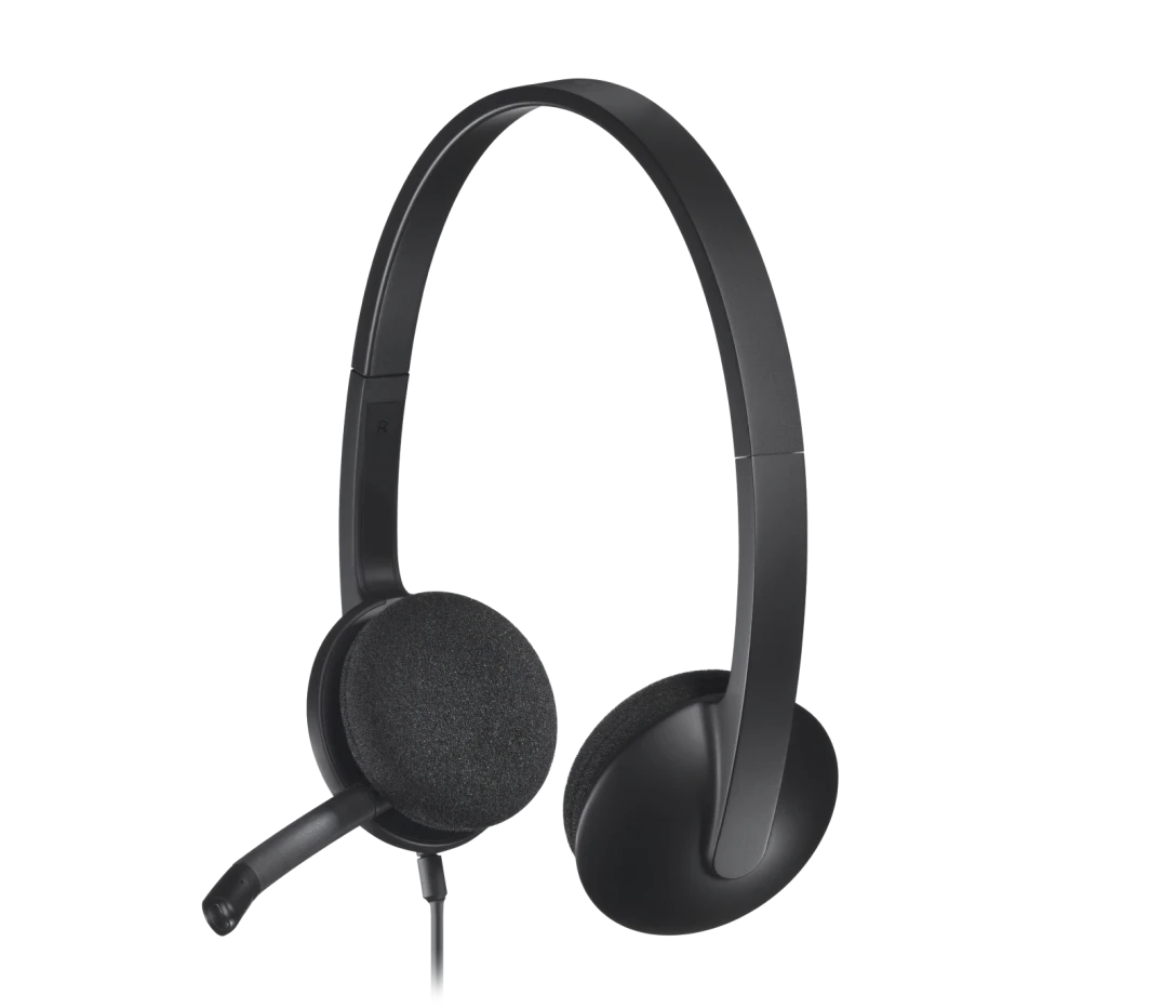 H340 USB Computer Headset with Noise Cancelling Mic – Stereo Digital Audio