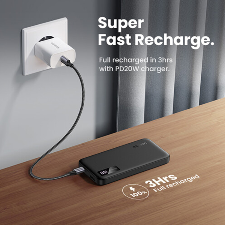 UGREEN 10000mAh 20W Two  way Fast Charging Power Bank