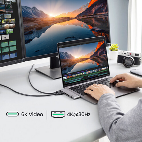 Ugreen Dual USB-C To HDMI+2*USB 3.0 A+TF/SDUSB-C Female Converter – 80856