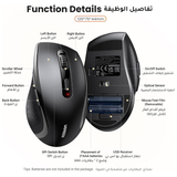 Ugreen Ergonomic Contoured-Shape Design Wireless Mouse – 45012