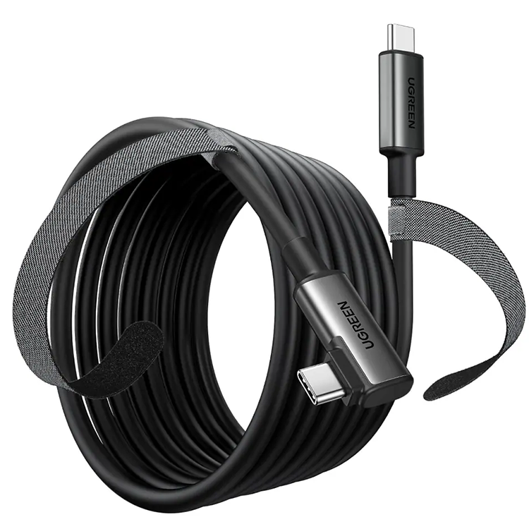 Ugreen Right Angle USB-C to USB-C Link Cable 5m (Black) – 90629