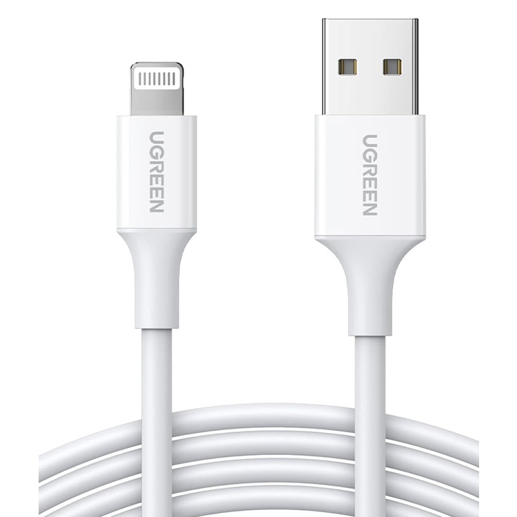 Ugreen USB-A to Lightning Cable 2.4A Max White 1m – 20728