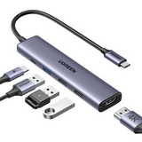 Ugreen USB-C To HDMI+1xUSB3.0 A+2xUSB2.0 A+PD Power Converter – 15495