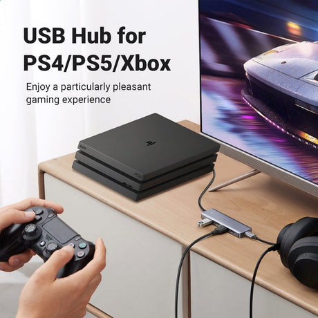 Ugreen 4-Port USB3.0 5Gbps Hub with Type-C Power Port