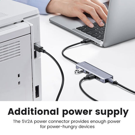 Ugreen 4-Port USB3.0 5Gbps Hub with Type-C Power Port