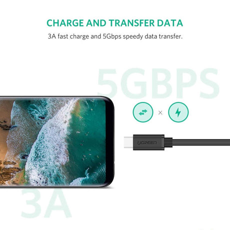 Ugreen USB-C/M to USB-C/F Gen2 5A Extension Cable 1m (Black)