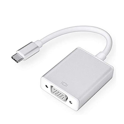 USB 3.1 Type-C to VGA Female Adapter – Silver